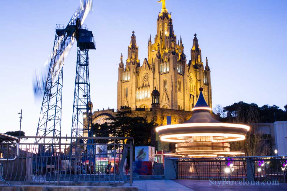 Tibidabo park in Barcelona