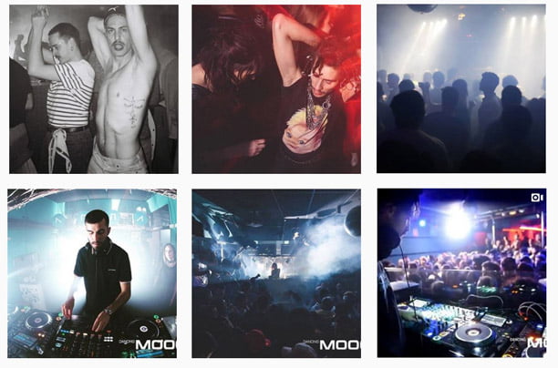 Techno dancing in Barcelona Moog
