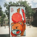 Een graffiti kunst werk in Poble sec, Barcelona