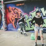 Een graffiti kunst werk in Poble sec, Barcelona