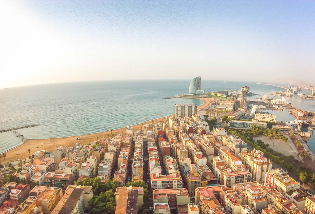 Drone foto Barceloneta
