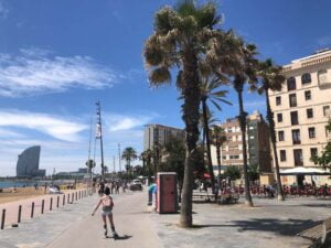 Barceloneta strand fietsen