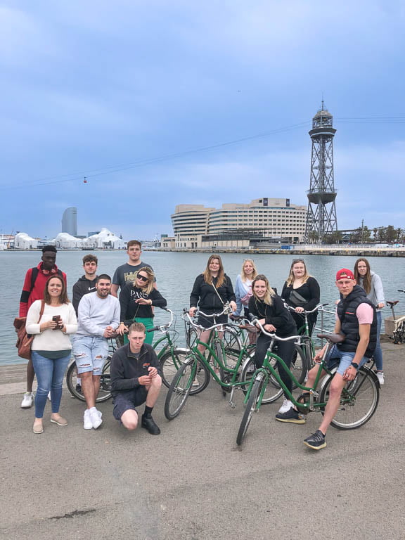 Student bike tour in Barcelona