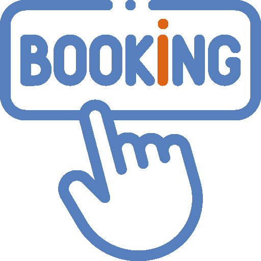 Icoon voor eenvoudig boeken en betalen op locatie