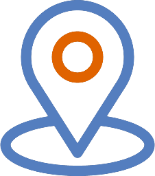 Location icon representing the starting point of Perry Tours' bike tours in Barcelona.