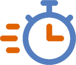 Stopwatch icon representing the duration of Perry Tours' bike tours in Barcelona.