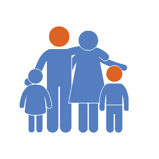 Icoon van een diverse groep mensen van jong tot oud