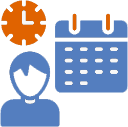 Agenda icon representing daily bike tours in Barcelona by Perry Tours.