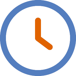 Clock icon representing the start time of Perry Tours' bike tours in Barcelona.