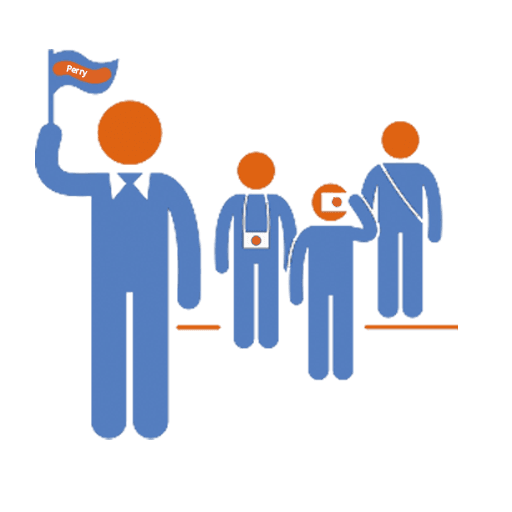 Icon of a bike tour guide for Perry Tours