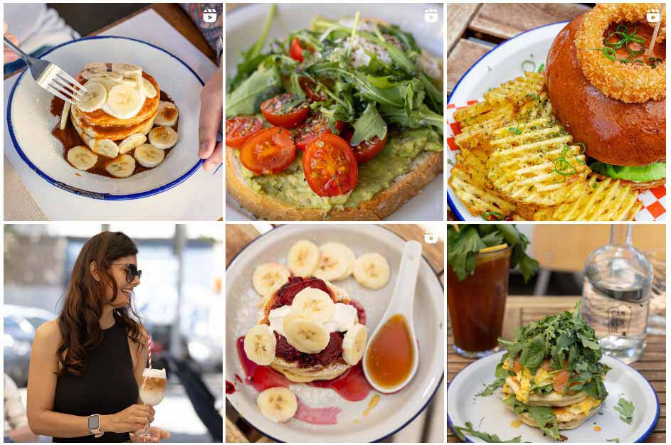 Multiple photos of Can Dendê restaurant in Barcelona, featuring interior views and various dishes