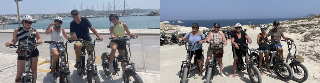 guided bike adventure in Milos